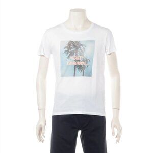 Celine Printed Statement "Vaguely Aspirational" Cotton T-shirt White